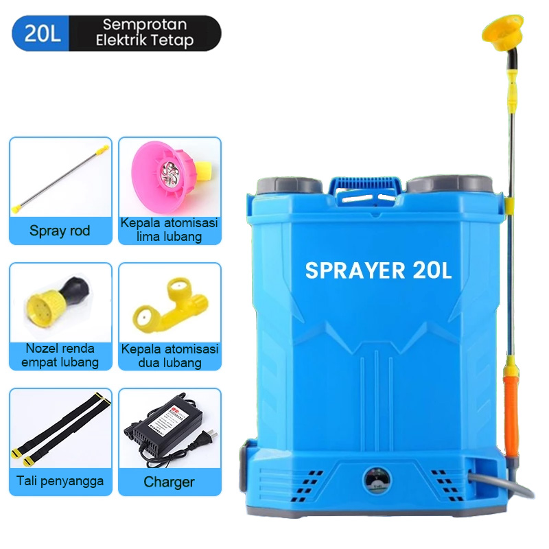 T/PULVÉRISATEUR 2EN1 12V 20L KNAPSACK 2 MODES MANUEL ET ÉLECTRIQUE 