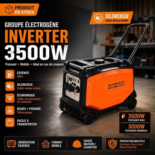 GROUPE ÉLECTROGÈNE DINGQI INVERTER SILENCIEUX 3500W