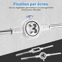 fret de tarauds et filières 110 pièces