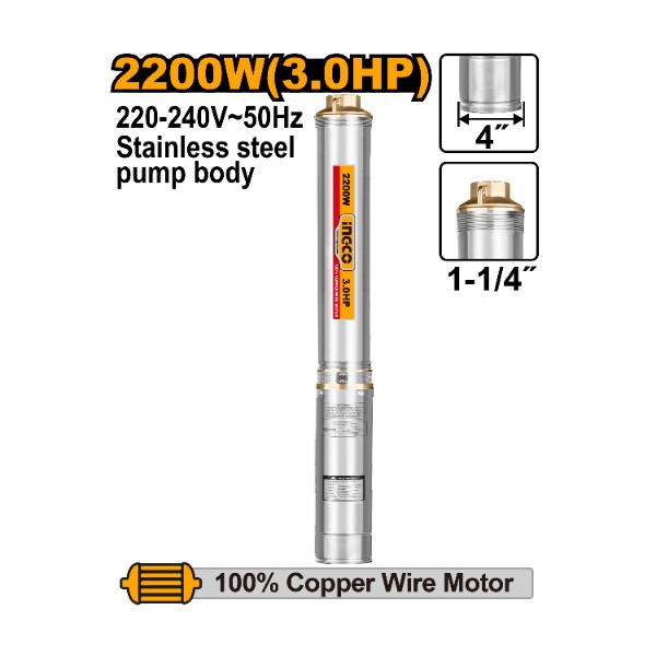 POMPE IMMERGÉE 3HP 2200W INGCO DWP2200621