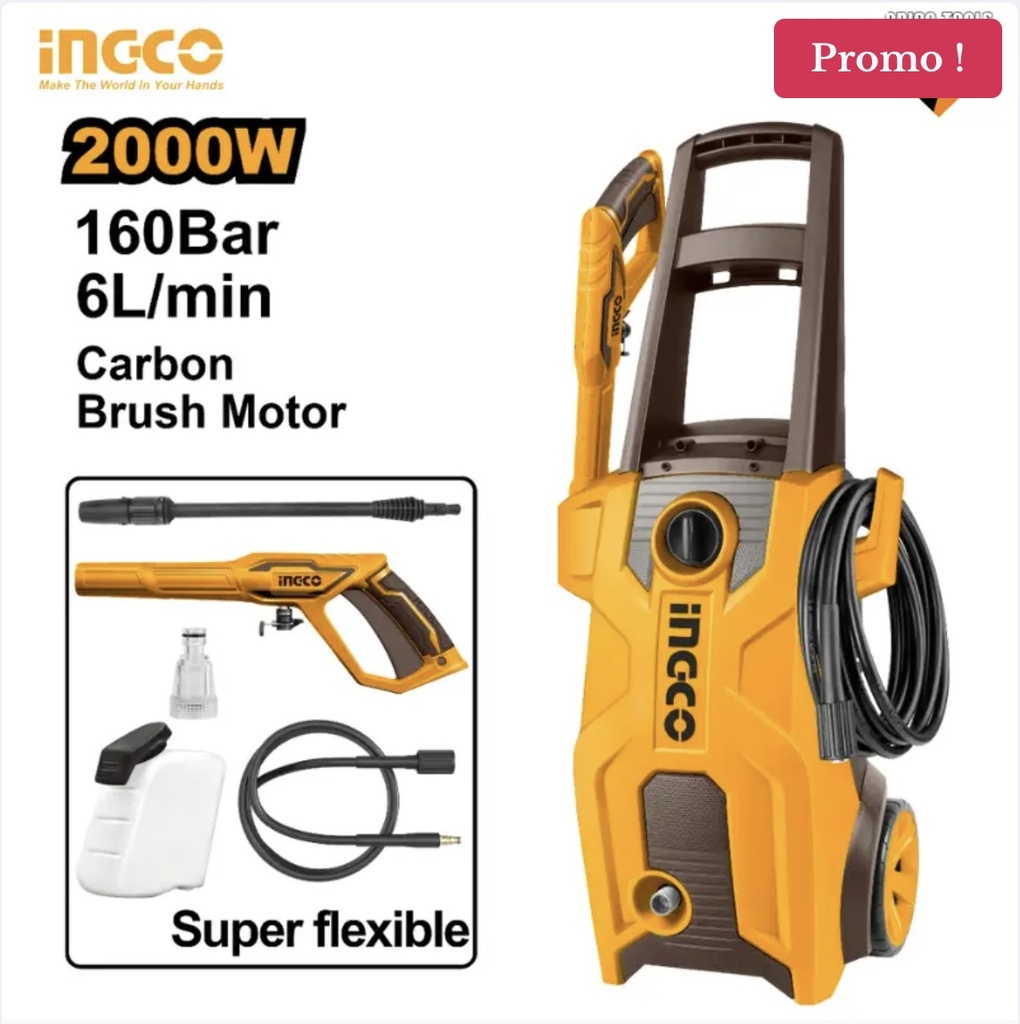 NETTOYEUR HAUTE PRESSION INGCO 2000W HPWR20018
