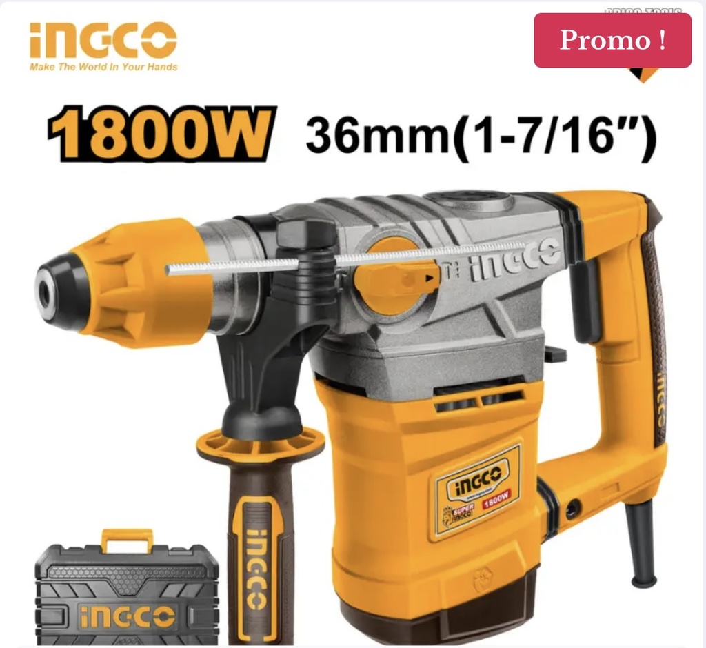 MARTEAU PERFORATEUR INGCO 1800W RH18008