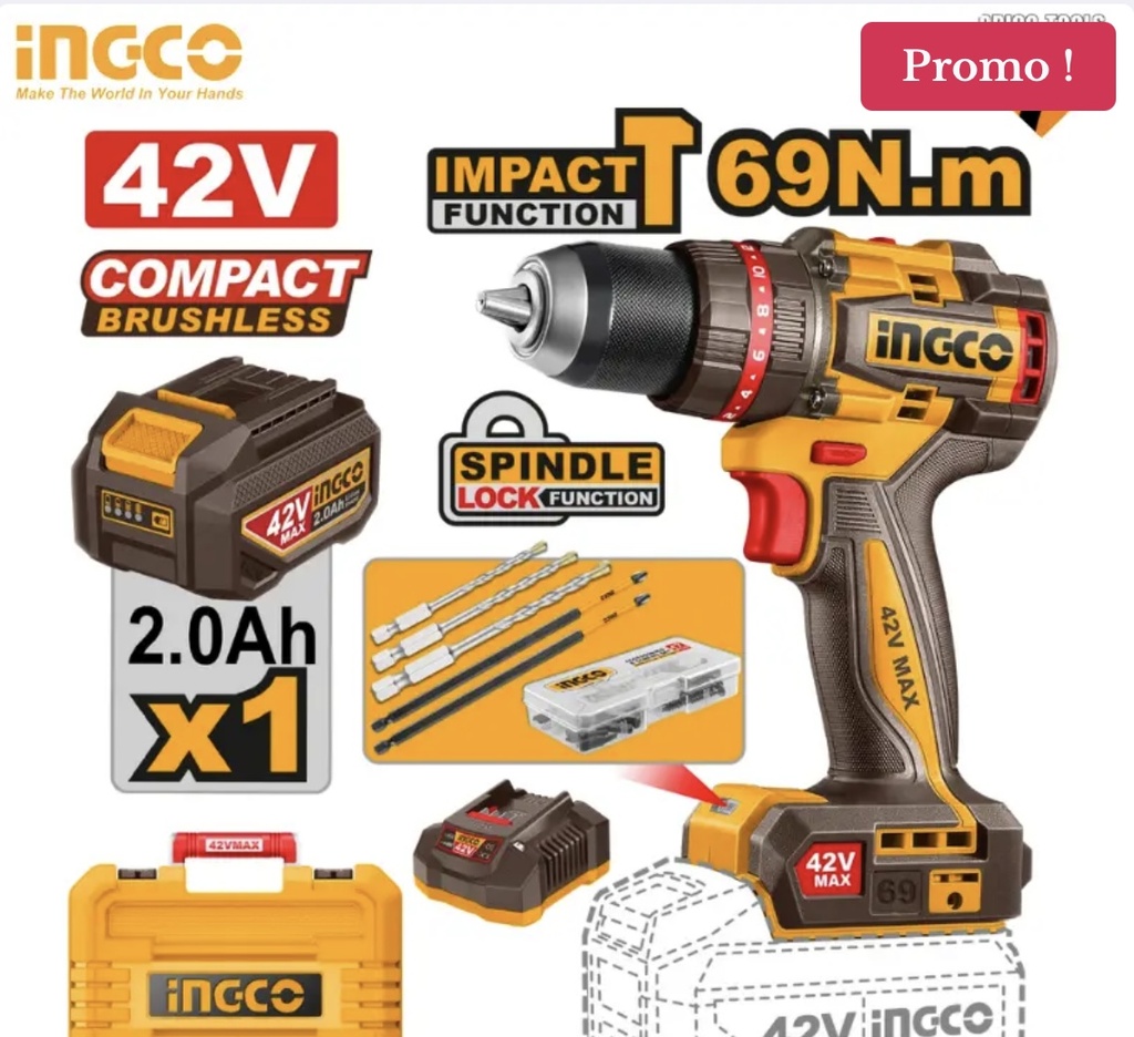 COMPACT BRUSHLESS CORDLESS IMPACT DRILL CIDILI 426981