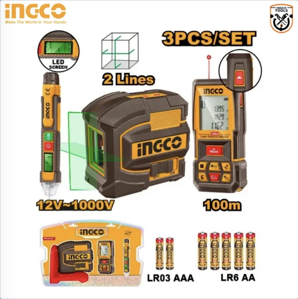 KIT DINSTRUMENTS 3 PIECES INGCO COS250908